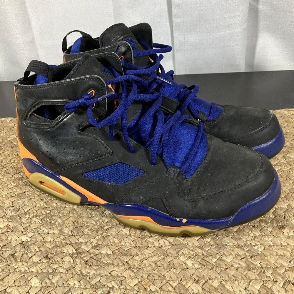 Sz 10 Nike‎ Air Jordan 555475 046 FLTCLB '91 Retro Sneaker  black Blue Orange